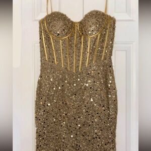 Portia and Scarlett PS24004 - Sequin Bustier Homecoming Dress